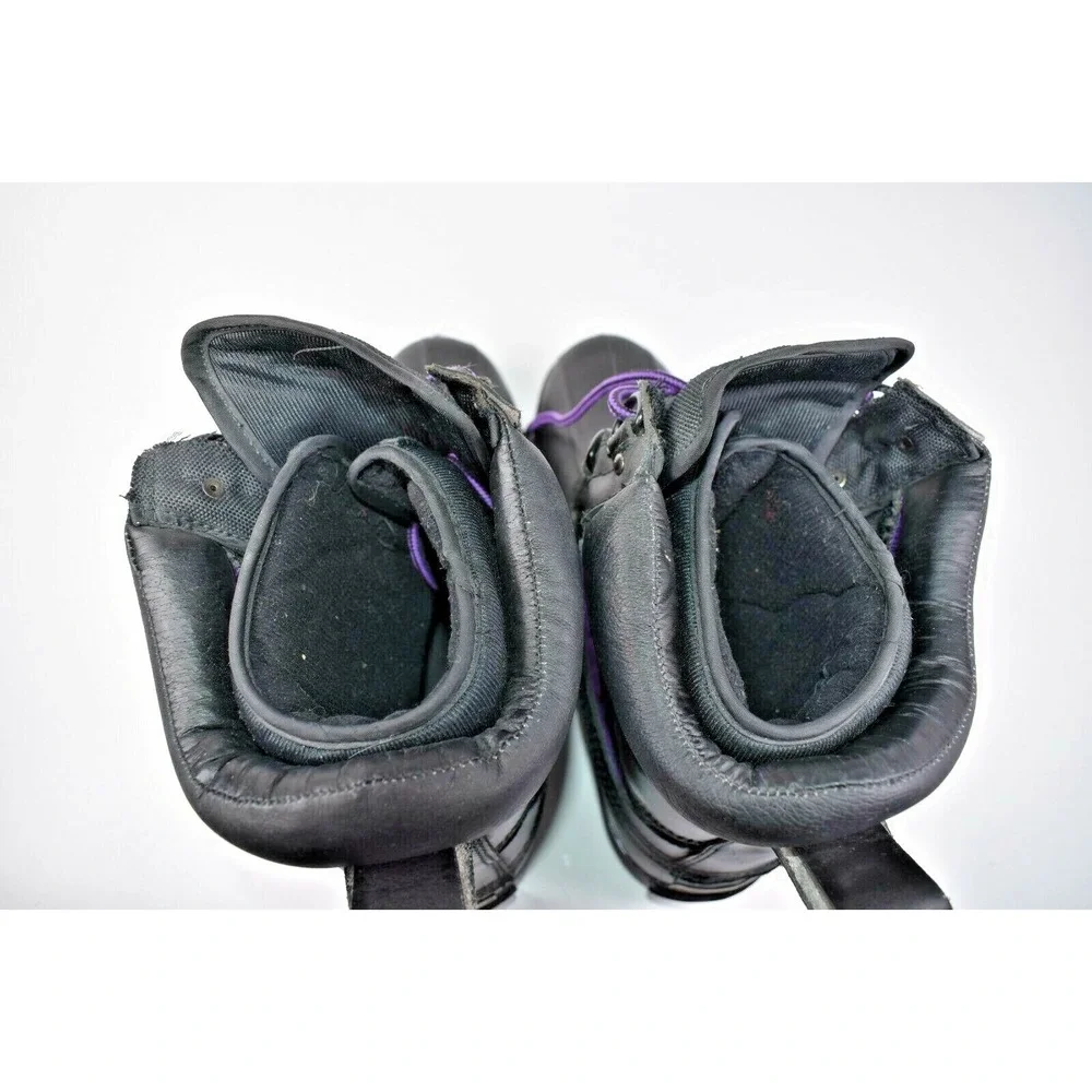 Lake N Trail Women's Black Purple Thinsulate Insulated‎ Winter Duck Boots Sz 11